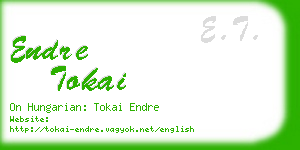 endre tokai business card